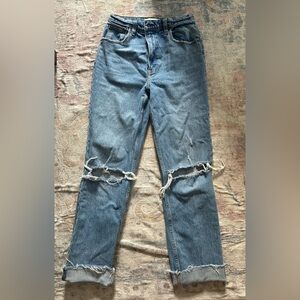 Abercrombie & Fitch 90’s High Rise Straight Distressed